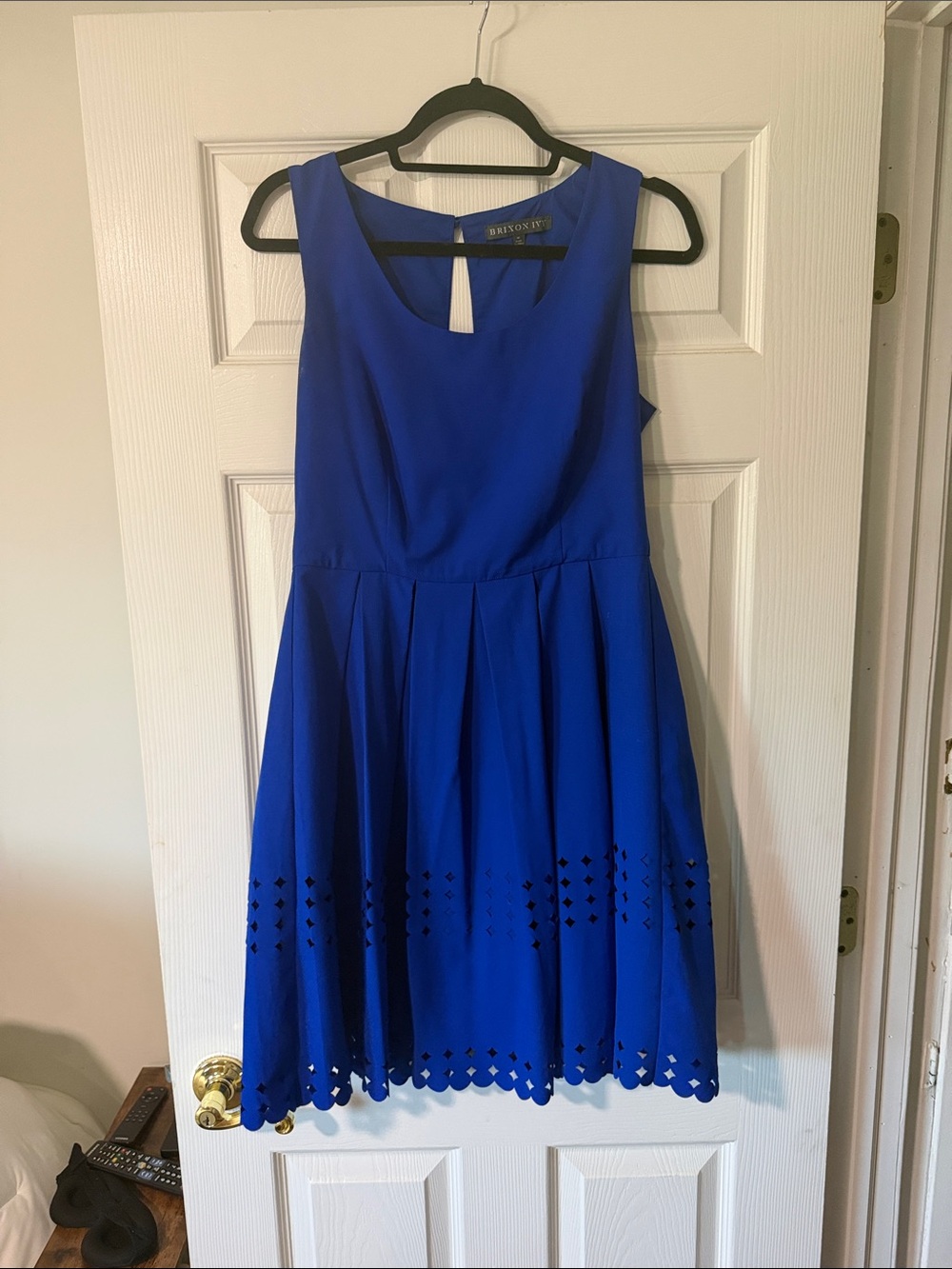Bisou Bisou Cobalt Blue Sleeveless Fit-and-Flare Dress